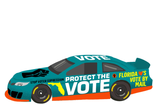 Vrl Nascar Sticker - Vrl Nascar Protect The Vote Florida Loves Vote By Mail Stickers