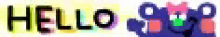 a blurred image of the word hello star