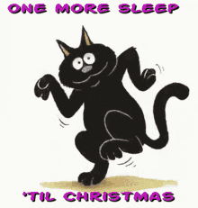 kunt black cat dancing one more sleep til christmas dance