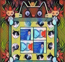 a painting of cats with the words all & built driven leadership