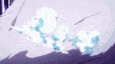 a purple background with a few white clouds in the sky