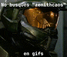 a video game character with the words " zenithchaos " on the top
