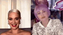Katy Perry Miley Cyrus GIF - Katy Perry Miley Cyrus Smiling GIFs