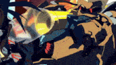 a close up of a cartoon character with a gun in his hand