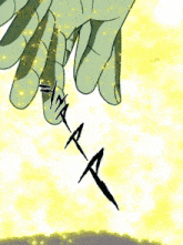 a drawing of a person with a yellow light coming out of them