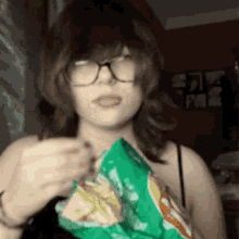 Eating Chips My Honest Reaction GIF - Eating Chips My Honest Reaction Emo GIFs