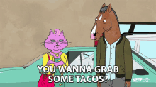 You Wanna Grab Some Tacos Bojack GIF - You Wanna Grab Some Tacos Bojack Princess Carolyn GIFs