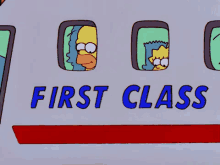 First Class Bus Lines GIF - Simpsons First Class Bus GIFs