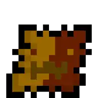 a pixel art drawing of a piece of wood with a black frame .