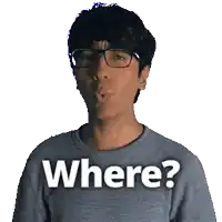 a man wearing glasses is making a funny face with the words where below him