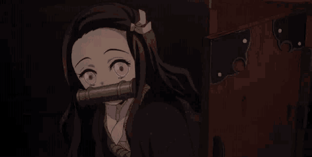 Nezuko Cute GIF - Nezuko Cute Blinking - Discover & Share GIFs