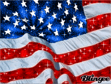a blingee picture of an american flag with stars