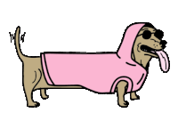 Weenie Dog Sticker - Weenie Dog Sweater Stickers