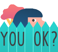 Concerned Neighbor Asks You Ok In English Sticker - Real Feels Girl Fence Stickers