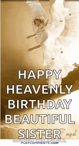 happy birthday sister in heaven images
