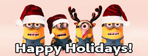 Happy Holidays GIF - Happy Holidays Holiday Minions ...