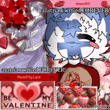 a collage of images with the words be my valentine at the top