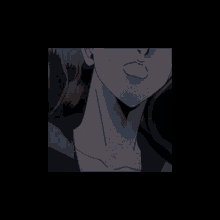 a blurry picture of a woman 's face with a blue shirt