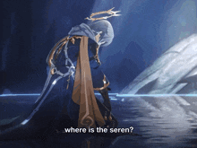 a character in a video game is kneeling down and asking where is the seren