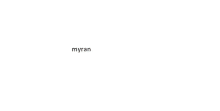 a white background with the word myran in black letters