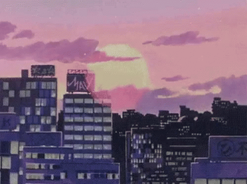 Desktop Wallpaper Anime, Cityscape, Sunset, Evening, Hd Image, Picture,  Background, 990baa