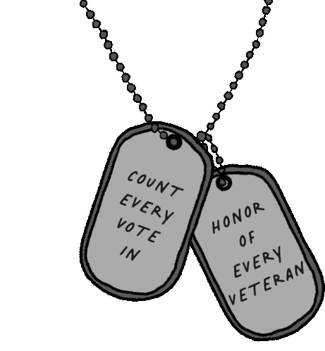 Count Every Vote In Honor Every Veteran Sticker - Count Every Vote In Honor Every Veteran Marines Stickers