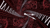 a swirl of clock faces with the hands on the numbers 1 through 12