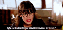 Zooey Deschanel Why Cant I Stop Thinking About His Mouth GIF - Zooey Deschanel Why Cant I Stop Thinking About His Mouth New Girl GIFs