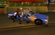 Destroy Police Car GIF - Destroy Police Car Fighting GIFs