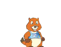 a cartoon of a beaver wearing a number 23 jersey