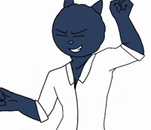 a drawing of a cat in a lab coat