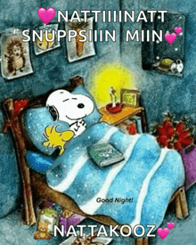 Snoopy In Bed GIF