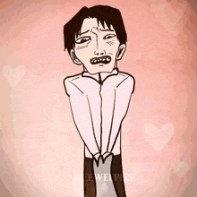 a drawing of a man with the words levi it 's all in a day 's work heh written below him