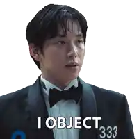 a man in a tuxedo and bow tie says " i object "
