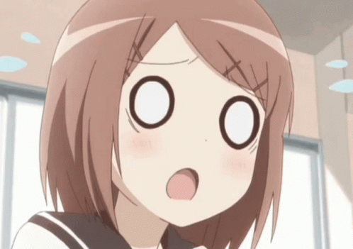 shocked face anime gif