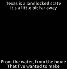 a man in an orange hard hat stands in front of a machine gun and says texas is a landlocked state a little bit far away