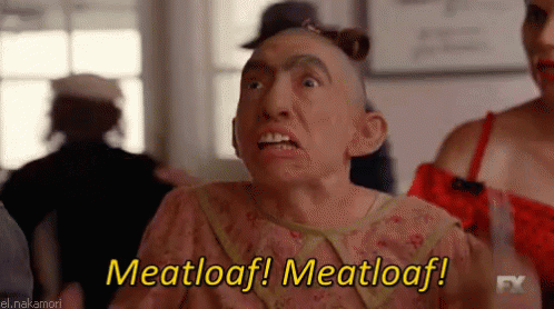 Meatloaf!!! - American Horror Story GIF - Meatloaf Hungry Food GIFs