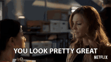 You Look Pretty Great Tricia Helfer GIF - You Look Pretty Great Tricia Helfer Charlotte GIFs