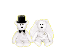 ty beanie baby bride groom holding hands