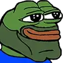 a cartoon of a green frog with a big smile on his face .