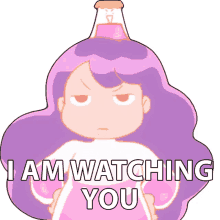 i am watching you bee bee and puppycat i got my eyes on you i wont let you out of my sight