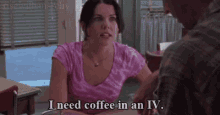 You Spend Way Too Much Money On It. GIF - Coffee In An Iv Gilmore Girls GIFs