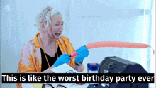 Jenny Eclair Birthday Party GIF - Jenny Eclair Birthday Party Worst Birthday GIFs