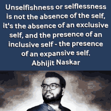 abhijit naskar naskar selflessness selfless service unselfish
