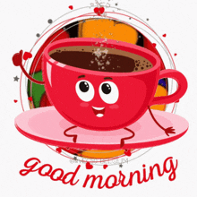 a cartoon illustration of a cup of coffee with arms and legs