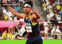 neeraj chopra is the first indian to win an athletics gold medal neeraj chopra gif javelin throw olympics