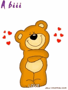 Love You Too Hug GIF - Love You Too Hug Bear GIFs
