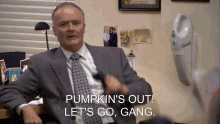 The Office Lets Go GIF - The Office Lets Go Pumpkins Out GIFs