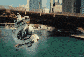 a robot is flying over a body of water with the word kepler on the bottom right