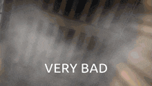 a red background with a white star and the words " very bad "